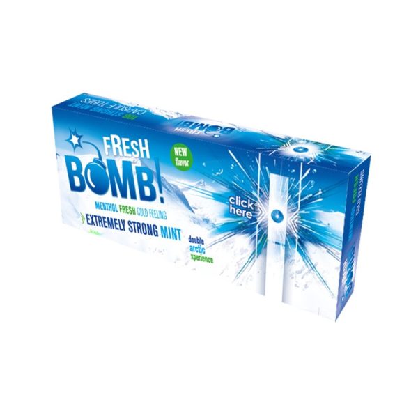 master-120 Tubetti per sigarette Fresh Bomb Arctic Strong Mint Regular 8 mm – Confezione da 100 tubetti