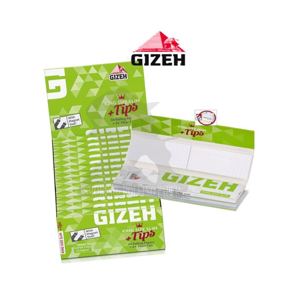 Cartine Gizeh Super Fine King Size Slim con filtri – Confezione da 26 libretti
