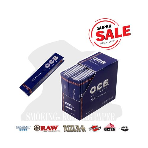 Χαρτάκια στριφτού OCB Ultimate King Size Slim – συσκευασία με 50 πακετάκια
