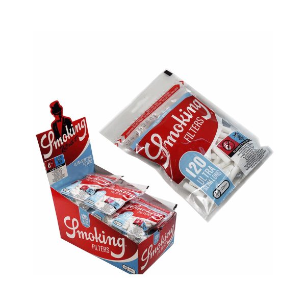 Filtri Smoking Ultra Slim XL 5,7 × 22 mm – 20 bustine da 120 filtri