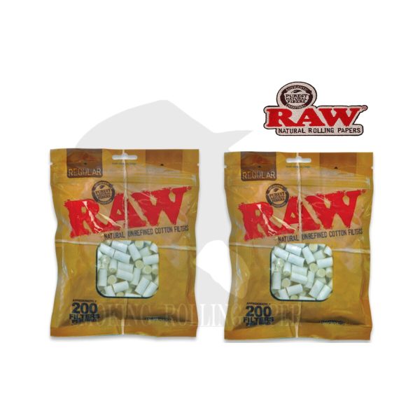 Filtri RAW Regular 8 mm in puro cotone – 10 bustine da 200 filtri