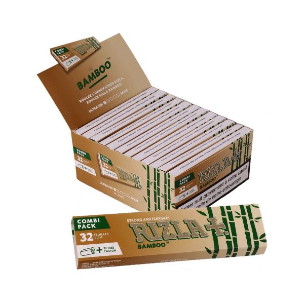 Χαρτάκια στριφτού Rizla Bamboo King Size με φίλτρα – συσκευασία με 24 πακετάκια