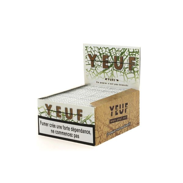 Χαρτάκια στριφτού YEUF Pure King Size – συσκευασία με 50 πακετάκια