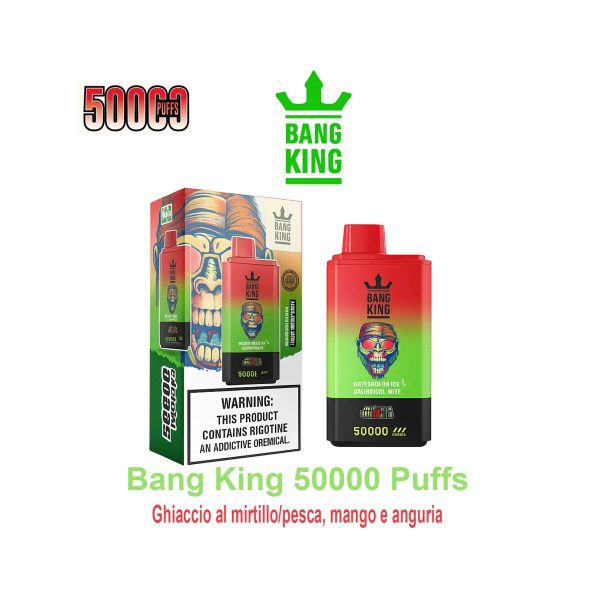 Bang King 50K Dual Flavor – 50.000 Züge – Blueberry Ice / Pfirsich Mango Wassermelone