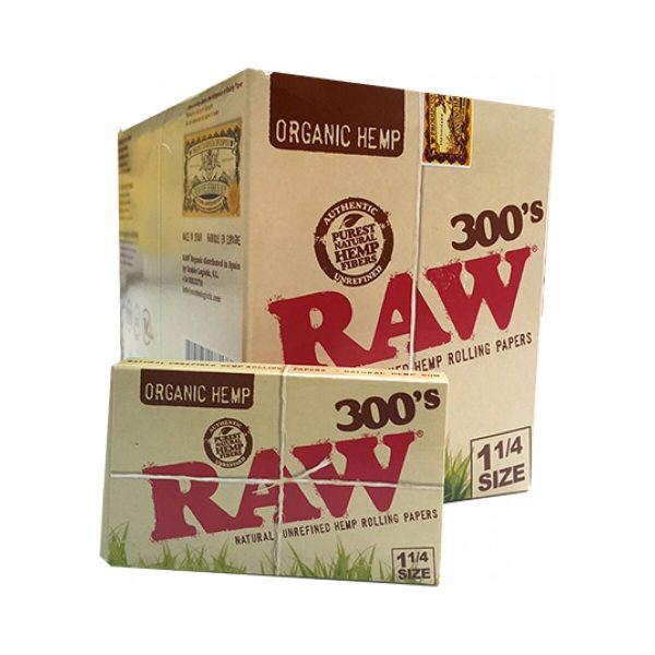 Χαρτάκια στριφτού RAW Organic 300's Medium 1¼ – 40 πακετάκια των 300 φύλλων